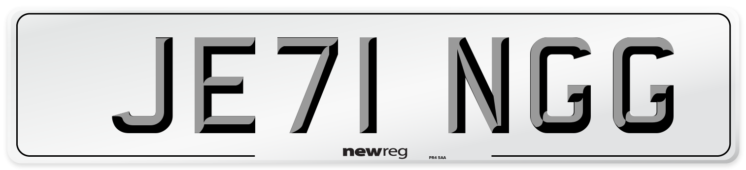 JE71 NGG Number Plate from New Reg